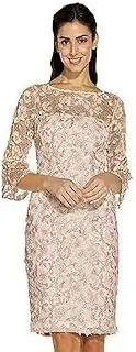 [Adrianna Papell] Women's Metallic Embroidery Sheath