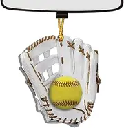 Softball Christmas Ornament - 2D Acrylic Unique Softball Ornament for Christmas Tree - Christmas Tree Ornament,Decorative Softball Player Pendant for Sports Fan