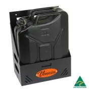 VONNIES 20L HEAVY DUTY WATER FUEL JERRY CAN HOLDER MOUNT POWDER COATED BLACK