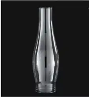 BP Lamp 2 1/2" x 10" Round Bulge Duplex Burner Glass Lamp Chimney #57938R