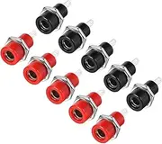 XYWHPGV 5 Pairs Binding Post Terminal, M10 Thread Power Amplifier Speaker Connector, Banana Plug Jack Socket 1.02-inch Length(34c67 70323 13076 7321b b3fc3 c6d10