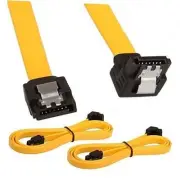2Pack 90 Degree Right-Angle SATA III Cable 6.0 Gbps with Locking Latch 32Inch