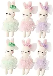 Abaodam 6pcs Soft Plush Bunny Dolls Rabbit Headband Ornaments and Versatile Hair Accessories for Craft Projects and Home Decorations