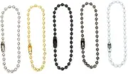 SEWACC Metal Tag Hanging Chain Rings Keychain Beaded Beads Chain Ball Chain Connectors Steel Chain Key Chain Pendant Bead Chains Key Chain Metal Jewelry Chain Charm Clasp Golden