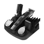 6 in 1 Professional Hair Clipper Facia Body Nose Trimmer Washable IPX7 Electric Hair Cutting Beard Haircutter Machine