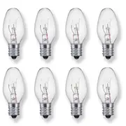 Sansai 8pk 7W/240V E14 Replacement Warm Light Bulb Clear for Night Light/Lamps