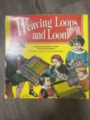 Weaving Loops And Loom Potholder Set Fabric Loops Hook Wool Novelty 1985 New