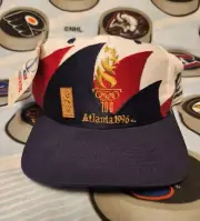 VTG 1996 Atlanta Olympics Logo Athletic Double Sharktooth Twill Snapback Cap Hat