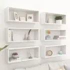 Modern Wall Shelf Set 6 Pcs White Decorative Floating Cube Rack Display Shelves