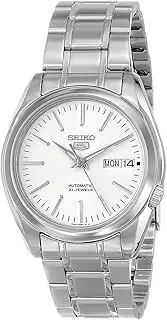 [SEIKO] Men's Year-Round Automatic Watch with Stainless Steel Strap, Silver, 20 (Model: SNKL41K1), White, 38mm, Bracelet