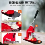 Button Maker Machine 25mm Badge Punch Press Kit DIY Pin Making Supplies 500pcs