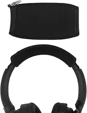 Geekria Headband Cover for Sony WH-1000XM4/XM3/XM2/1000X, ULT WEAR, WH-ULT900N, WH-XB950N1/XB910N/XB900N, MDR-XB950BT/XB650BT, MDR-10RBT/10RNC/10R Headphones, Replacement Repair Part (Black)