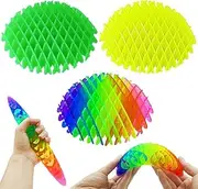 3 Packs Fidget Worm Toy, Desk Fidgets for Adults, 3D Printing Elastic Worm Shaped Ornament Pocket Squeeze Toys, Fidget Sensory Toys for Kids, Relieves Stress Anxiety Finger Toys for Adults Children
