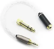 NewFantasia 3.5mm 1/8" TRS Male and 6.3mm 1/4" Adapter to 4.4mm Balanced Female Headphone Audio Adapter Cable