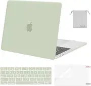 MOSISO Compatible with MacBook Pro 13 inch Case M2 2025, 2024, 2023-2016 A2338 M1 A2251 A2289 A2159 A1989 A1708 A1706, Plastic Hard Shell&Keyboard Cover&Screen Protector&Storage Bag, Sage Green