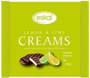 Eskal Dark Choc Creams Lemon & Lime G/F 90g