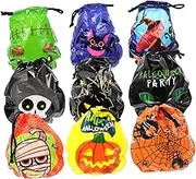 TOKIDNY Halloween Candy Packing Bags 36pcs Party Bags Drawstring Candy Pouch Pe Material