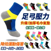 在飛比找Yahoo!奇摩拍賣優惠-咖啡碳紗氣墊足弓襪 加厚毛巾底 抑菌除臭 台灣製 防護襪 襪