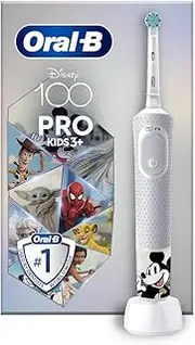 Oral-B Pro Kids Electric Toothbrush, Special Edition, 1 Handle, 1 Toothbrush Head, Designed by Braun, from 3 Years Battery Operated White