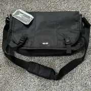 EASTSPORT Triple Panel Black Messenger, Computer, Trave Shoulder Bag Black NWT
