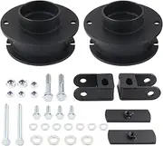 2.5'' Front Leveling Lift Kit Compatible with 2013-2024 Ram 2500 3500 4WD, High-Strength Steel Coil Spring Lift Spacers & Shock Mount Extenders - Suspension leveling Kit