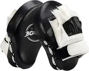Valleycomfy Boxing Curved Focus Punching Mitts- Leather Training Hand Pads,Ideal for MMA Karate, Muay Thai Kick, Sparring, Dojo, Martial Arts