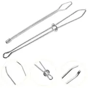 2 Pcs Sewing Needle Inserter Drawstring Threader Elastic Tweezers Work