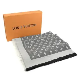 Louis Vuitton LV Monogram Denim 經典花紋羊毛絲綢披肩圍巾.多款可選