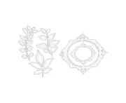 2Pcs Cutting Dies Photo Frame Leaves Pattern Carbon Steel Embossing Cutting Die For Diy Scrapbook Photo Album