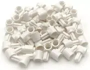 Lego 50 New White Technic Axle and Pin Connector Hubs with 1 Axle Mechanical