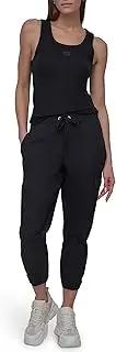 [DKNY] Womens Twill Drawcord Rib Waistband Cargo Jogger