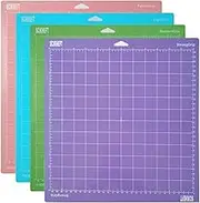 12x12 Inch Cutting Mats for Cricut Maker 4/Explore 4/Maker 3/Explore 3/Explore Air 2 Adhesive Sticky Non-Slip Durable Mat Cut Mats Replacement Accessories (Green+Purple+Pink+Blue)