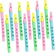 CIMAXIC 12pcs Recorder for Safe Flute Wind Instrument for Beginners to Enhance Music Skills and Coordination Random Color