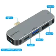 Quick PD Charging Port with Type C to USB-C/USB 3.0/USB 2.0 Hub For ALL Device