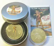 NEW 2015 GALLIPOLI "COO-EE" 1 Oz COIN AND COLLECTORS TIN. C.O.A. LTD 1,000 Gold