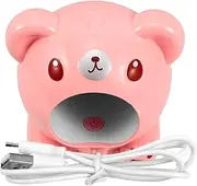 FOMIYES Pink Insert Nail Lamp Portable Mini Bear Uv Light for Home and Salon Manicure