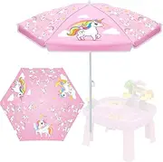 Sweetude Seaside Beach Umbrella Kids Durable Umbrellas Seaside Umbrella for Sand Water Table Children Beach Camping Garden Outdoor Shade Pool Summer Party Supply