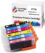 6 Pack (1BK,1C,1M,1Y,1LC,1LM) Compatible Ink for Epson 277XL for Epson Expression Photo XP-850 XP-860 XP-950 XP-960 XP-970