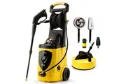 JET-USA Electric High Pressure Washer 3500PSI, 5 Nozzles, Spin & Wheel Brush, Deck Cleaner, Turbo Head, 10M Hose