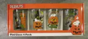 Peanuts Snoopy Charlie Brown Linus Halloween 16 oz. Glasses Set of 4 NEW