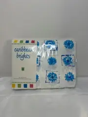 Vintage Caribbean Brights 200 Thread Count Queen Fitted Sheet (Made in USA)