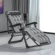 Zero Gravity Lounge Chair with Holder Zero Gravity Lawn Chair,Adjustable Outdoor Camping Chair,Folding Reclining Patio for Poolside Beach (Color : C)