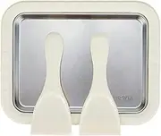 Llazsybz Ice Cream Maker, Instant Cold Plate, Instant Gelato Pan, Yogurt Maker for Gatherings, Cream White