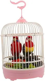 Sosoport Sound Activated Bird Cage Realistic Simulation Chirping Birds Voice Control Interactive Play for Home Decor Induction Design Engaging Fun