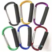2x Generic Pram Pushchair Shopping Bag Hook Carabiner Large Buggy Mummy Clip C