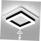 Motion Sensor LED Ceiling Light Indoor, 24W Black Mount Motion Activated