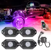 RGB LED Rock Car Neon Underbody Under Glow Lights Bluetooth APP Tube System Kit
