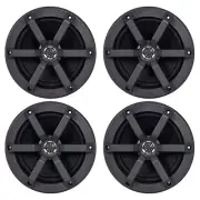 JVC CSMS620 6.5" 100 Watt Max Marine 2-Way Black Speaker (QTY 4, Bulk Packaging)