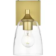 Living District LD7307W5BRA Gianni 1 Light 5 inch Brass Bath Sconce Wall Light