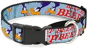Dog Collar Martingale Meep Meep Road Runner Poses Baby Blue 11 to 17 Inches 1.0 Inch Wide